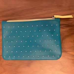 Ipsy Teal Embedded Beads Glam Bag